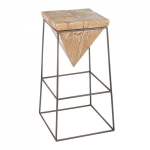 Scaun bar maro din lemn Prismy Bizzotto