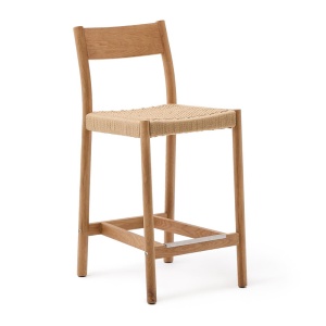 Scaun bar maro din lemn Yalia Back Kave Home