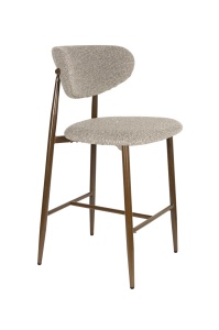 Scaun bar maro din textil Noor The Home Collection