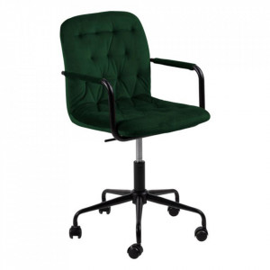 Scaun birou ajustabil verde padure/negru din textil si metal Wendy Vic Actona Company
