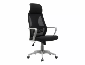 Scaun birou negru din textil Q-095 The Home Collection