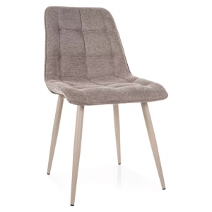 Scaun dining bej din textil Chic The Home Collection