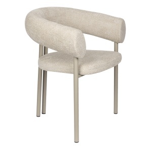 Scaun dining bej din textil Heels Zuiver