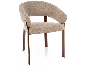 Scaun dining bej/maro din textil Nagoja All The Home Collection