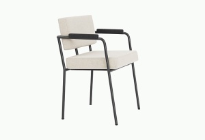 Scaun dining bej/negru din metal Monday Soil natural - 01 FEST