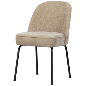 Scaun dining bej nisipiu/negru din textil Vogue Chenille Woood