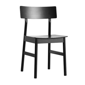 Scaun dining din lemn negru Pause Woud