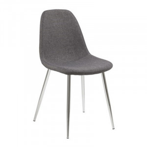 Scaun dining din textil gri Wilma Milton Quiet Object