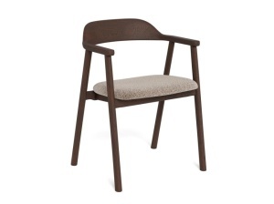 Scaun dining din textil maro inchis Nixon Quiet Object