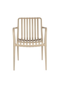 Scaun dining exterior bej din plastic Amae Quiet Object