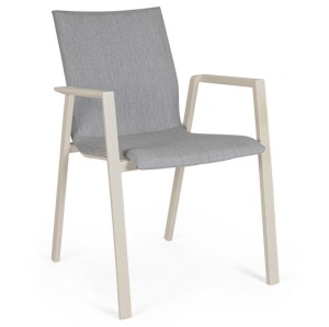 Scaun dining exterior gri din metal Odeon Bizzotto