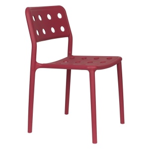 Scaun dining exterior rosu din plastic Serra Quiet Object