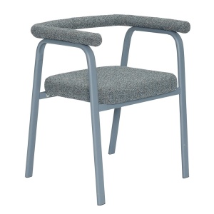 Scaun dining gri din metal Ecto Hubsch