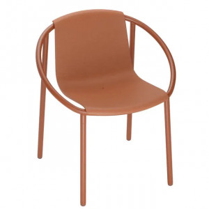 Scaun dining maro caramiziu din lemn Ringo Umbra