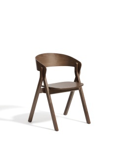 Scaun dining maro din lemn Godia Walnut Plain Kave Home