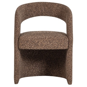 Scaun dining maro din textil Lanor Boucle Woood