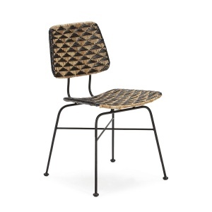 Scaun dining maro/negru din metal Tokyo Thai Natura