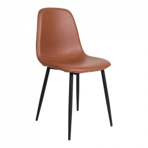 Scaun dining maro/negru din piele ecologica Stockholm House Nordic