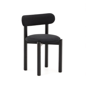 Scaun dining negru din lemn Nebai Kave Home