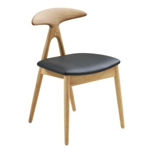 Scaun dining negru din piele ecologica Lanuza Art House Nordic