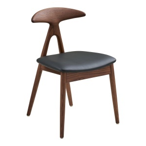 Scaun dining negru din piele ecologica Lanuza House Nordic