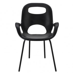 Scaun dining negru din plastic Jax Umbra