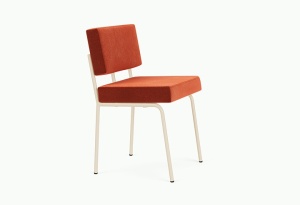 Scaun dining rosu sofran/bej din textil Monday Royal Saffron - 183 FEST