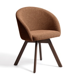 Scaun dining rotativ maro teracota din textil Marvin Chenille Kave Home