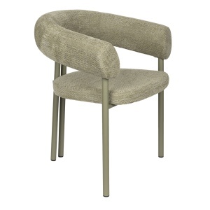 Scaun dining verde din textil Heels Zuiver