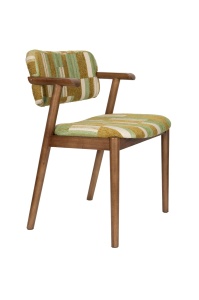 Scaun dining verde din textil Sara Dutchbone