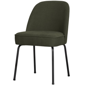 Scaun dining verde din textil Vogue Woood