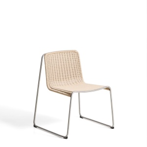 Scaun exterior dining bej din metal Tavari Kave Home