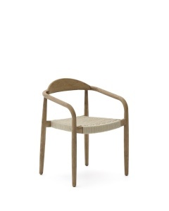 Scaun exterior dining ecru din lemn Nina Kave Home
