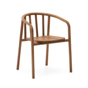 Scaun exterior dining maro din lemn Turqueta Kave Home