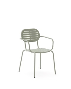 Scaun exterior dining turcoaz din metal Brai Kave Home
