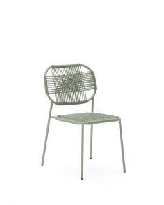Scaun exterior dining turcoaz din metal Talaier Kave Home