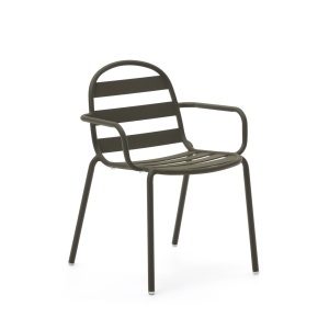 Scaun exterior verde din metal Joncols Kave Home
