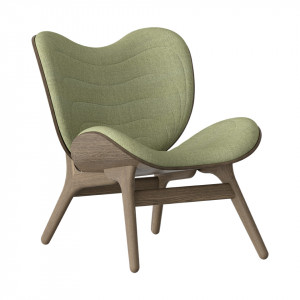 Scaun lounge verde/maro inchis din poliester si lemn A Conversation Piece Umage