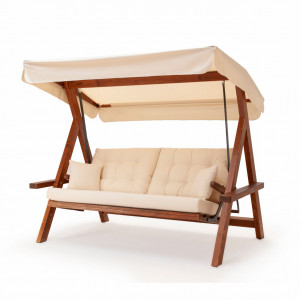 Scaun suspendat exterior bej din lemn Lyon 2400 The Home Collection