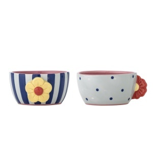 Set 2 boluri multicolore din ceramica 310 ml Haisy Bloomingville
