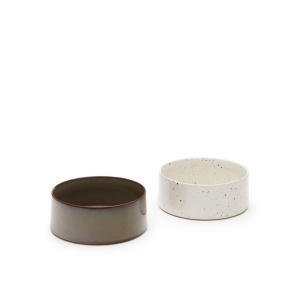 Set 2 boluri pentru animale de companie din ceramica 14 cm Dumbi Kave Home