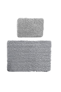 Set 2 covorase de baie gri din bumbac Victoria The Home Collection