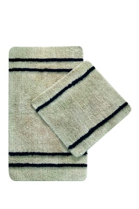 Set 2 covorase de baie gri piatra din bumbac Recho The Home Collection