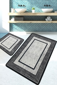 Set 2 covorase de baie multicolore din fibre sintetice Patra The Home Collection
