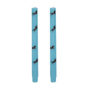 Set 2 lumanari albastre din fibre naturale 27 cm Horse Seletti