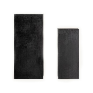 Set 2 piedestale negre din ceramica Elio Vical Home