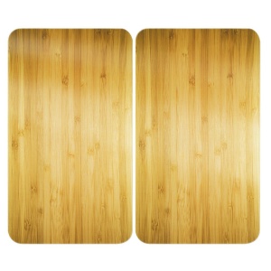 Set 2 placi protectie plita maro din sticla 30x52 cm Universal Wenko