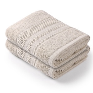 Set 2 prosoape gri piatra din bumbac 50x90cm Piramit The Home Collection