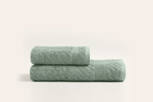 Set 2 prosoape verzi din bumbac Cucumber The Home Collection