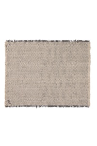 Set 2 protectii de masa din bumbac crem/gri inchis 38x50 cm Handloom Lorena Canals